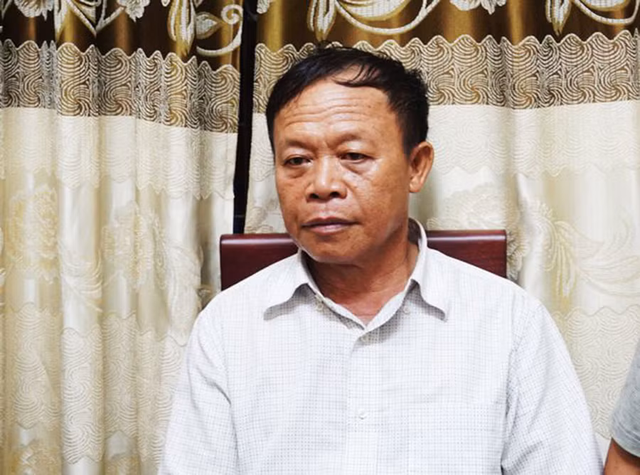 Đối tượng Hoàng Văn Hải tại cơ quan công an