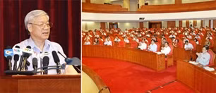 Tổng Bí thư Nguyễn Phú Trọng chủ trì Hội nghị cán bộ toàn quốc.