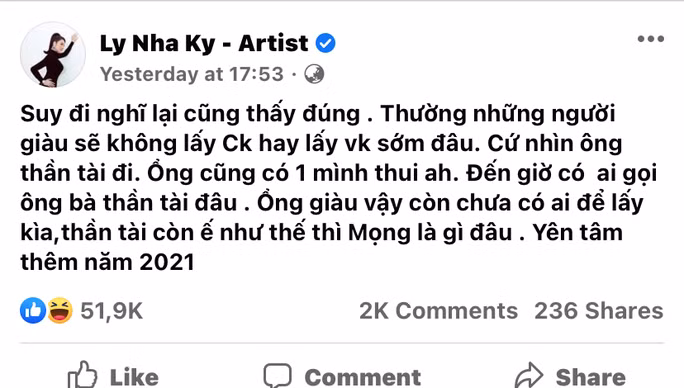 Trước đó, Lý Nhã Kỳ hạ quyết tâm sau Tết sẽ 