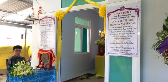  Tang lễ của bà lê Thị Dinh, cung nữ cuối cùng của triều Nguyễn tổ chức tại tư gia, ngay sau lưng Phủ Kiên Thái Vương - ảnh BNL