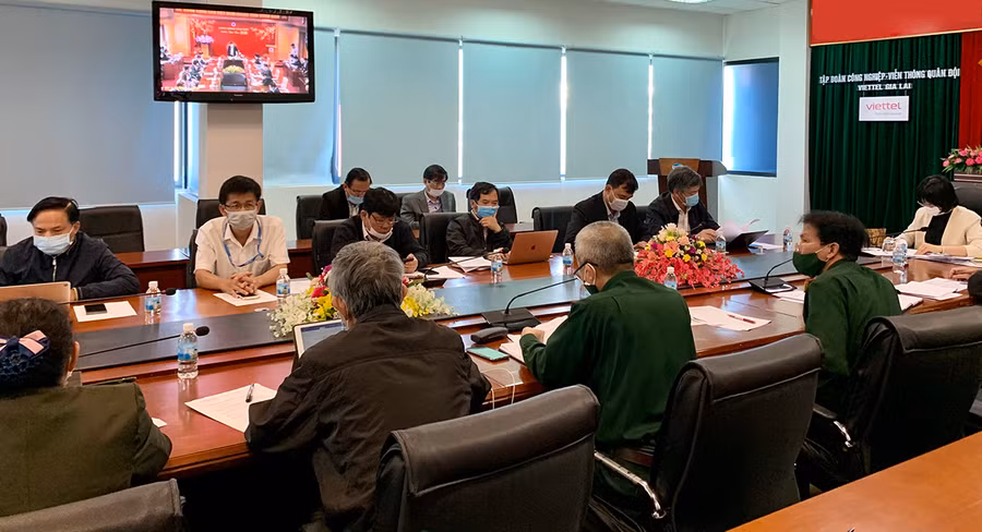  Quang cảnh cuộc họp trực tuyến tại điểm cầu Gia Lai. Ảnh: Như Nguyện