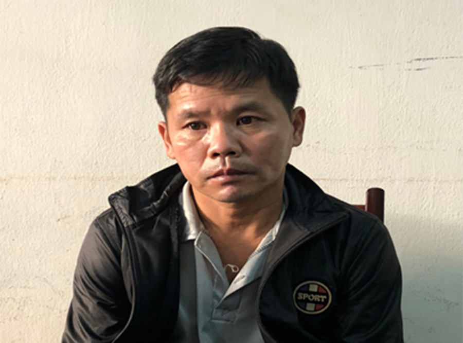  Đối tượng Hùng tại cơ quan Công an. Ảnh: Thanh Nam