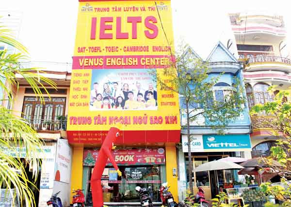Trung tâm Ngoại ngữ Sao Kim cơ sở 2 tại 66 Cách Mạng Tháng Tám (TP. Pleiku). Ảnh: Bảo Lam