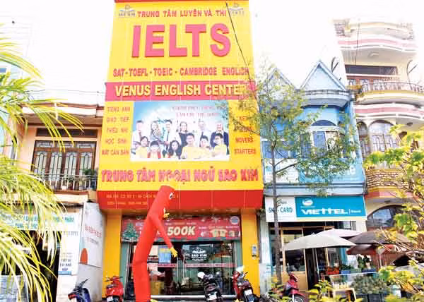 Trung tâm Ngoại ngữ Sao Kim cơ sở 2 tại 66 Cách Mạng Tháng Tám (TP. Pleiku). Ảnh: Bảo Lam