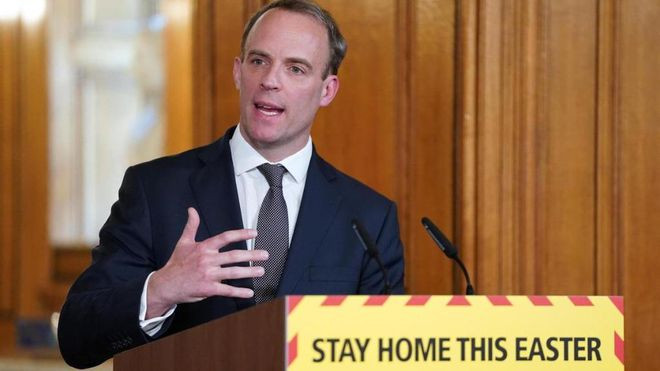 Ngoại trưởng Anh Dominic Raab - AFP