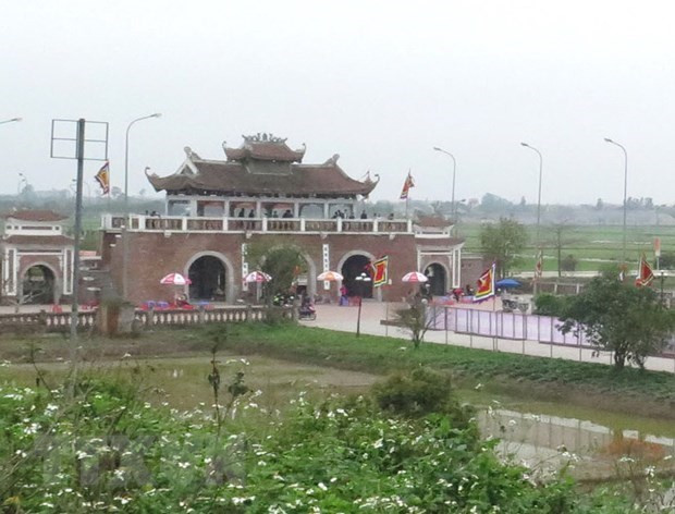 Cổng vào Khu di tích Quốc gia đặc biệt Đền Trần, xã Tiến Đức, Hưng Hà, Thái Bình. (Ảnh: Xuân Tiến/TTXVN)