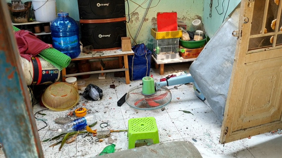 Hiện trường vụ nổ. Ảnh: Dương Bình