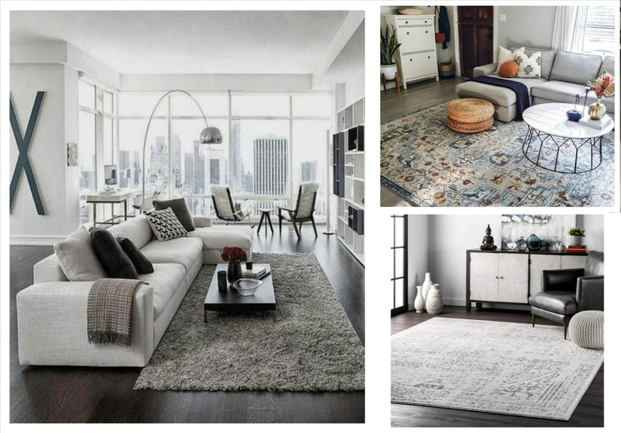 Khoảng cách tối ưu giữa thảm và chân tường là 25 cm đến 50 cm. Đồ họa: Bảo Trân