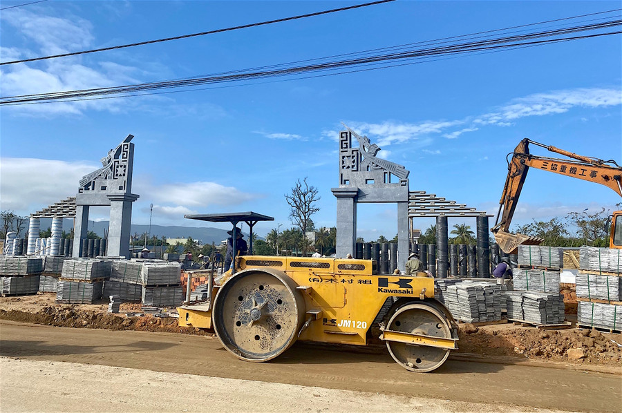 Dự án đầu tư xây dựng công trình bảo tồn, tôn tạo di tích Tây Sơn Thượng đạo tại thị xã An Khê đang dần hoàn tất. Ảnh: Hồng Thi