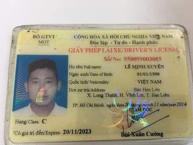 Giấy phép lái xe của Lê Minh Xuyên bị cơ quan chức năng thu giữ - ẢNH: THANH LỘC Giấy phép lái xe của Lê Minh Xuyên bị cơ quan chức năng thu giữ - ẢNH: THANH LỘC