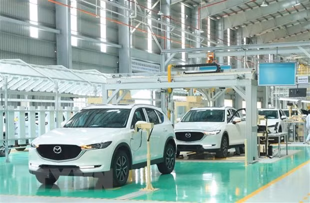 Nhà máy Thaco Mazda của Công ty Cổ phần Ôtô Trường Hải (Thaco). (Ảnh: Thống Nhất/TTXVN)
