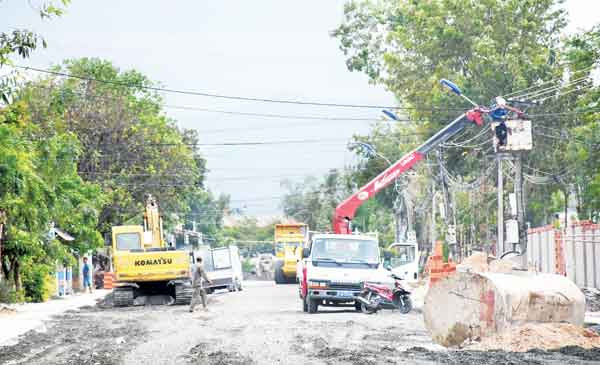 Thị xã Ayun Pa quan tâm đầu tư cơ sở hạ tầng đô thị. Ảnh: Trần Đức