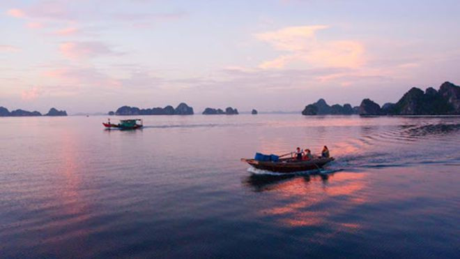 Vùng biển vịnh Bái Tử Long nơi xảy ra vụ việc Ảnh N.H  Vùng biển vịnh Bái Tử Long nơi xảy ra vụ việc Ảnh N.H