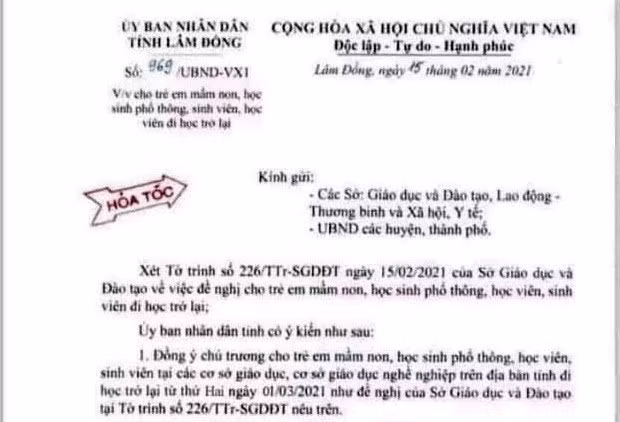  Văn bản do em N.H.L chỉnh sửa. (Nguồn: TTXVN phát)