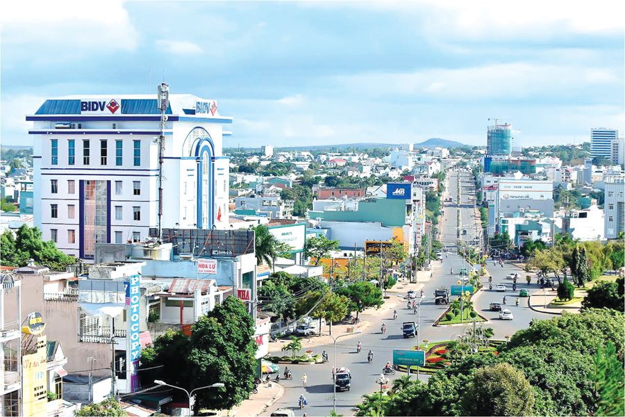 Một góc TP. Pleiku. Ảnh: Đức Thụy  Một góc thành phố Pleiku. Ảnh: Đức Thụy