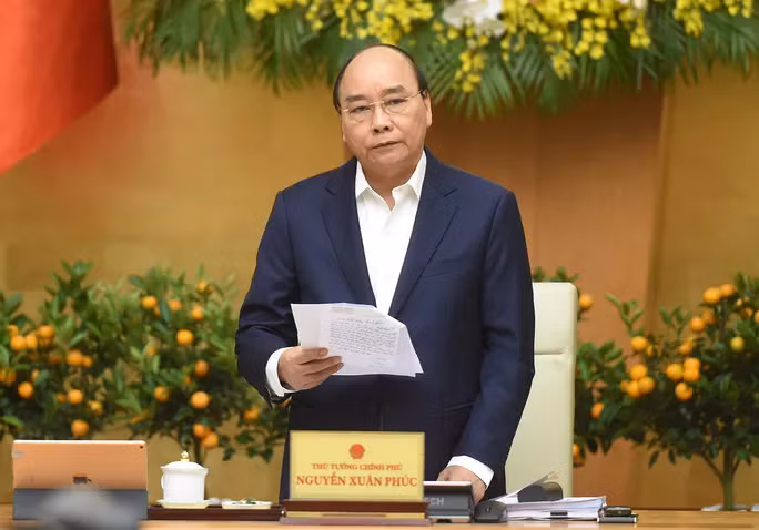 Thủ tướng Nguyễn Xuân Phúc chủ trì phiên họp Chính phủ thường kỳ tháng 1-2021 - Ảnh: Quang Hiếu
