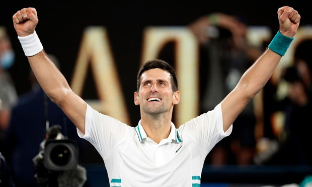 Nole chỉ còn kém Nadal và Federer 2 danh hiệu Grand Slam. (Nguồn: Reuters)