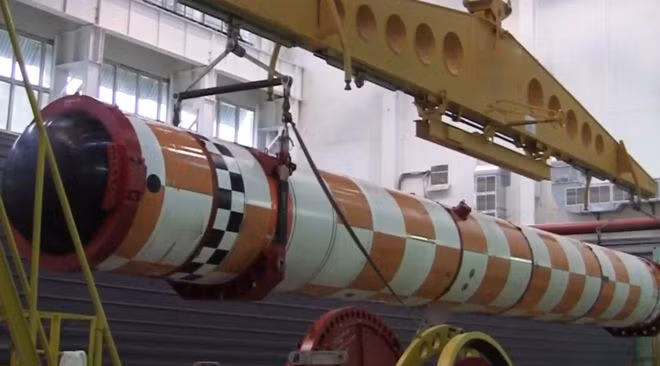 Nga chuẩn bị thử nghiệm tàu ngầm không người lái “tận thế” Poseidon ẢNH CHỤP MÀN HÌNH SPUTNIK