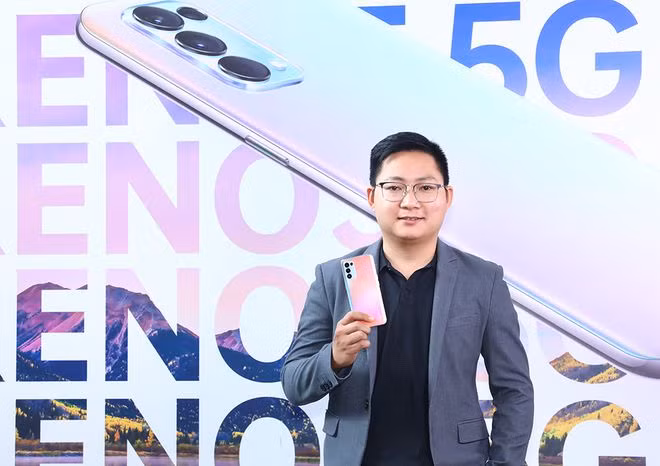  Đại diện Oppo chính thức công bố phiên bản Reno5 5G tại Việt Nam - Ảnh: T.L