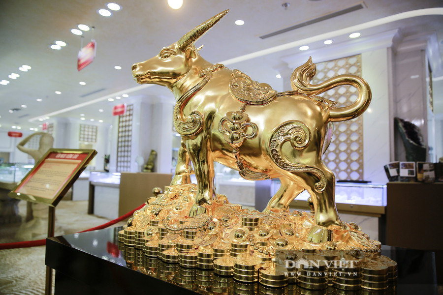 Đại diện tập đoàn vàng bạc, đá quý DOJI cho biết, vì là năm Tân Sửu nên trong ngày vía Thần Tài, tập đoàn đã lên ý tưởng thực hiện chế tác Kim Ngưu Vương Bảo từ đôi bàn tay của những nghệ nhân kim hoàn bậc thầy tại tập đoàn này. Đại diện tập đoàn vàng bạc, đá quý DOJI cho biết, vì là năm Tân Sửu nên trong ngày vía Thần Tài, tập đoàn đã lên ý tưởng thực hiện chế tác Kim Ngưu Vương Bảo từ đôi bàn tay của những nghệ nhân kim hoàn bậc thầy tại tập đoàn này.