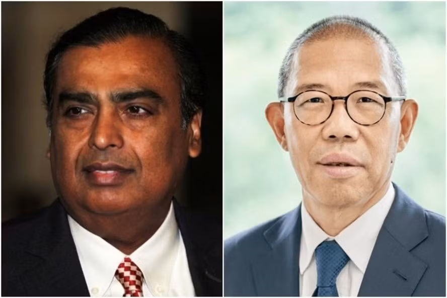 Tỉ phú Zhong Shanshan (phải) và tỉ phú Ấn Độ Mukesh Ambani hoán đổi ngôi vị tỉ phú giàu nhất Châu Á. Ảnh: EN.NONGFUSPRING.COM