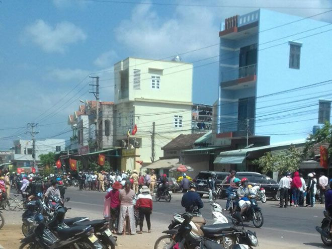 Hiện trường vụ tai nạn.