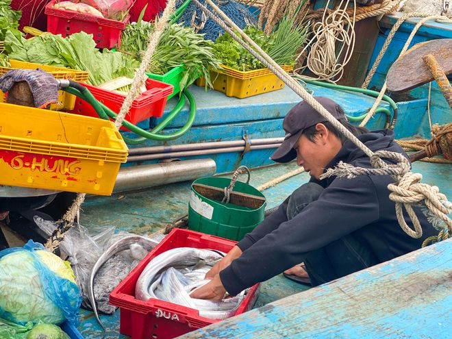 Ngư dân chuẩn bị thực phẩm, ngư cụ cho chuyến tàu đánh cá xuyên Tết Nguyên đán - ẢNH: HUY ĐẠT Ngư dân chuẩn bị thực phẩm, ngư cụ cho chuyến tàu đánh cá xuyên Tết Nguyên đán - ẢNH: HUY ĐẠT