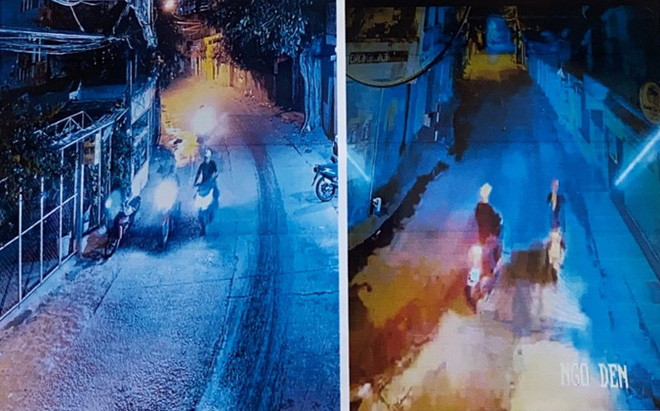 Hình ảnh hai nghi can được cơ quan công an trích xuất từ camera an ninh ở gần hiện trường Hình ảnh hai nghi can được cơ quan công an trích xuất từ camera an ninh ở gần hiện trường