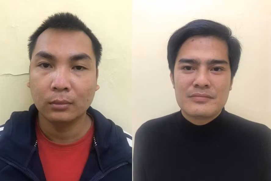 Hai đối tượng môi giới bán thận bị Công an tạm giữ. Ảnh: CACC.