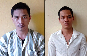 2 đối tượng Bình (trái) và Tố đã bị khởi tố Ảnh Cơ quan Công an cung cấp
