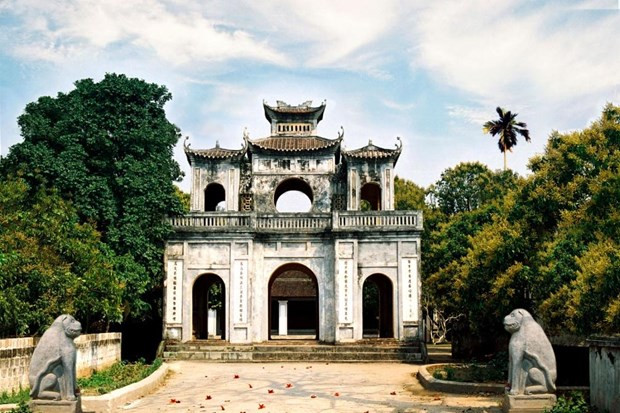 Tam quan Văn Miếu trong Khu di tích quốc gia đặc biệt Phố Hiến. 