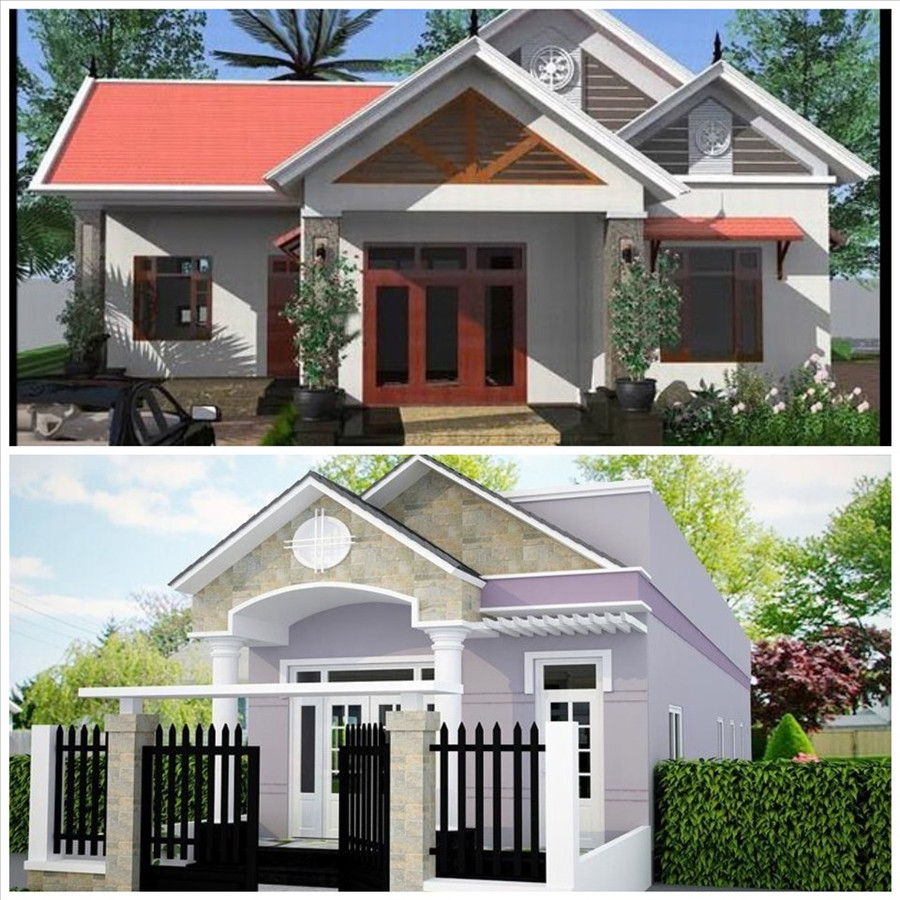 Với mong muốn được sống gần gũi với thiên nhiên, mẫu nhà cấp 4 dưới 100 triệu được xây giữa một mảnh vườn rộng lớn. Với cách thiết kế đơn giản, mái nhà sử dụng mái tôn giúp tiết kiệm chi phí một cách tối đa. Đồ họa: Phương Duy
