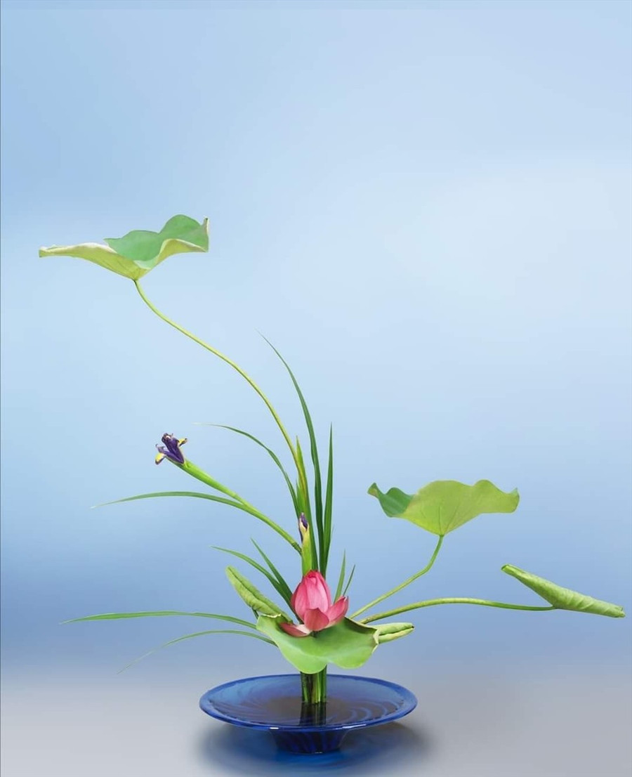 Cắm hoa theo phong cách Ikebana đón Tết. Cắm hoa theo phong cách Ikebana đón Tết.