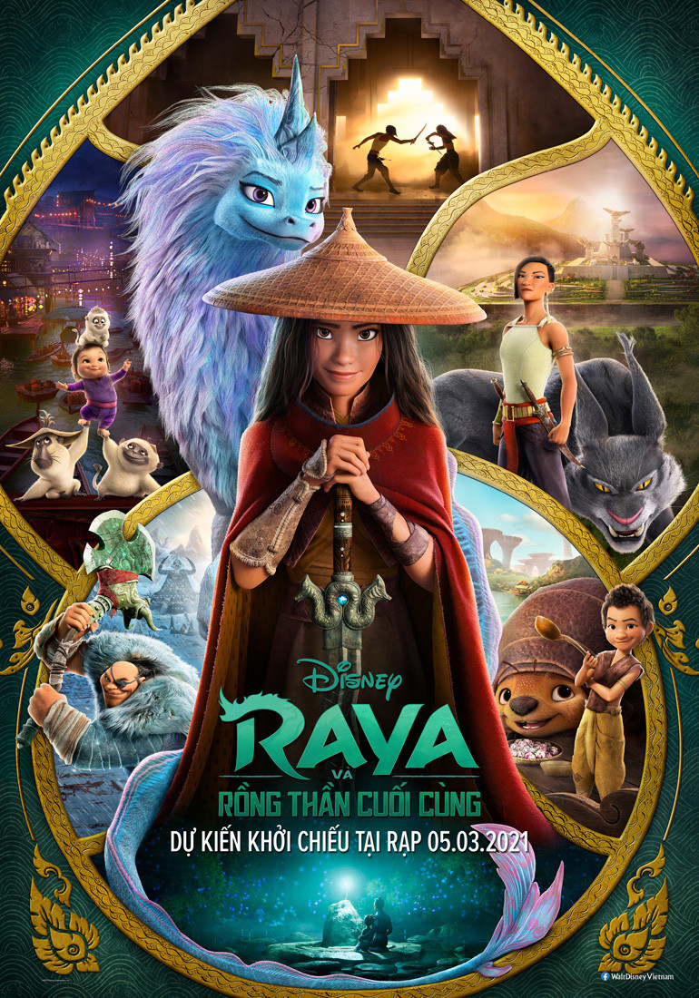 Poster phim "Raya và Rồng thần cuối cùng". Poster phim
