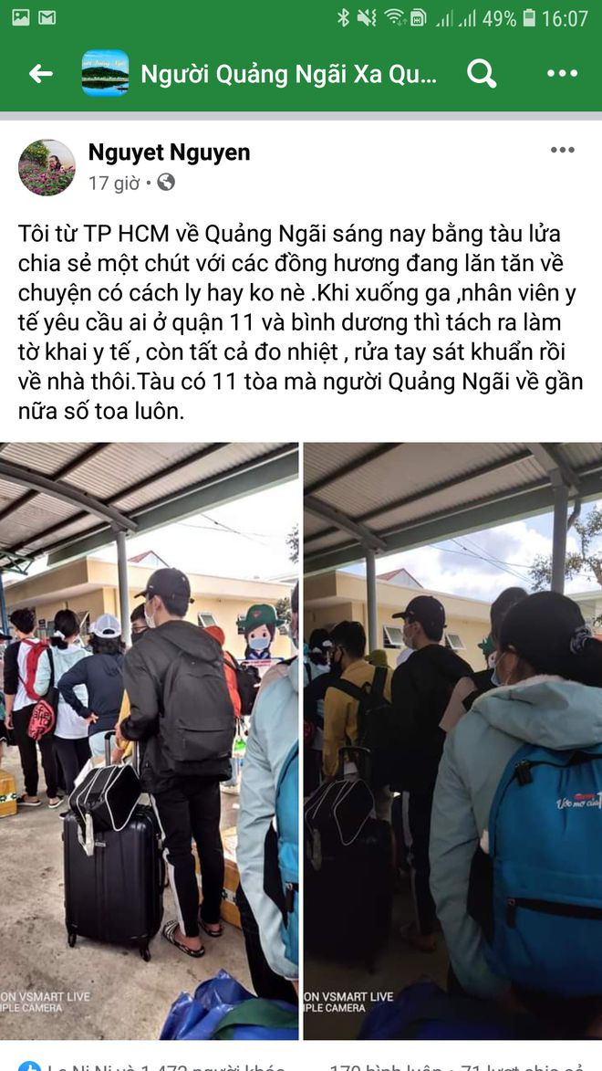 Người Quảng Ngãi về quê ăn tết.