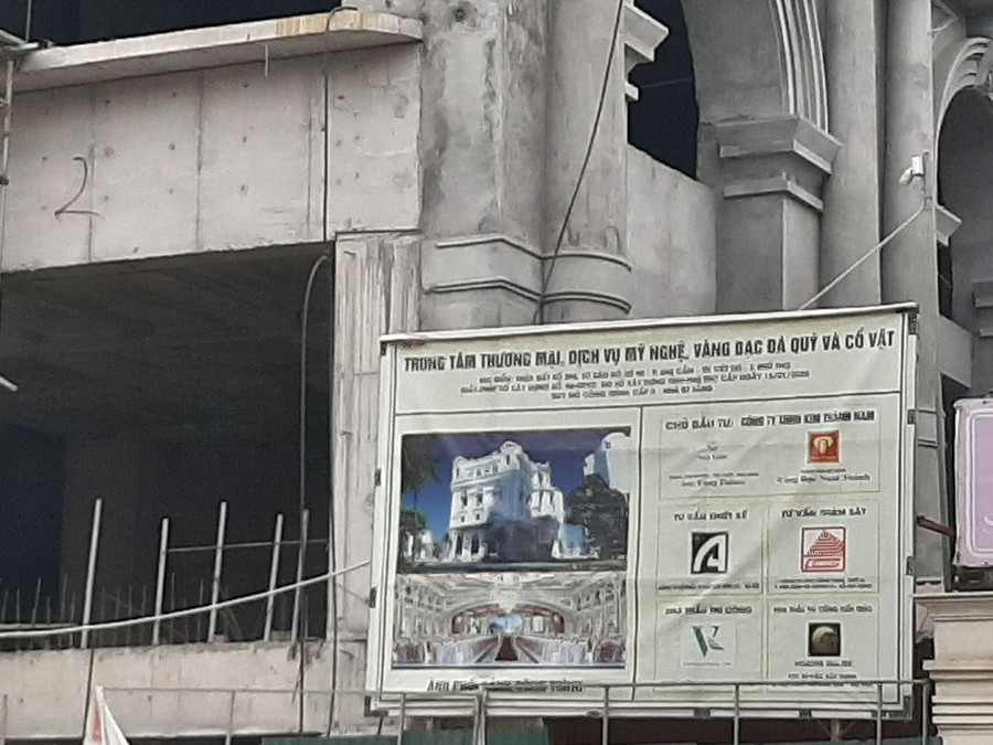 Công trình xây dựng Dự án Trung tâm thương mại, dịch vụ mỹ nghệ, vàng bạc đá quý và cổ vật