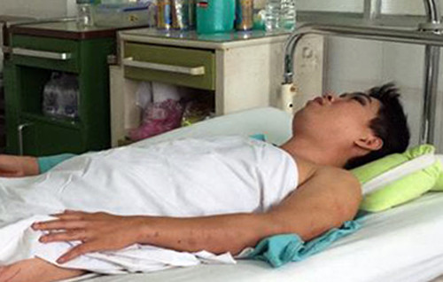  Anh Vang đang điều trị tại bệnh viện.