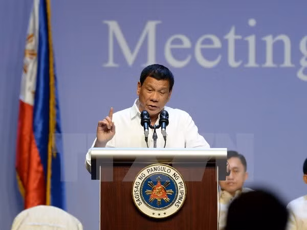Tổng thống Philippines Rodrigo Duterte. (Nguồn: AFP/TTXVN)