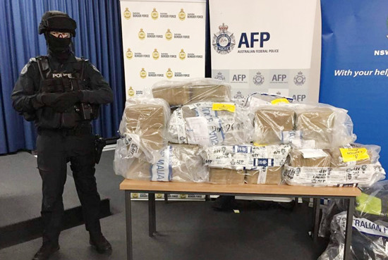 Một phần cocaine bị cảnh sát Australia thu giữ. Ảnh: ABC News