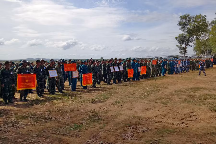 Quang cảnh lễ bế mạc đợt diễn tập. Ảnh: Sơn Tùng