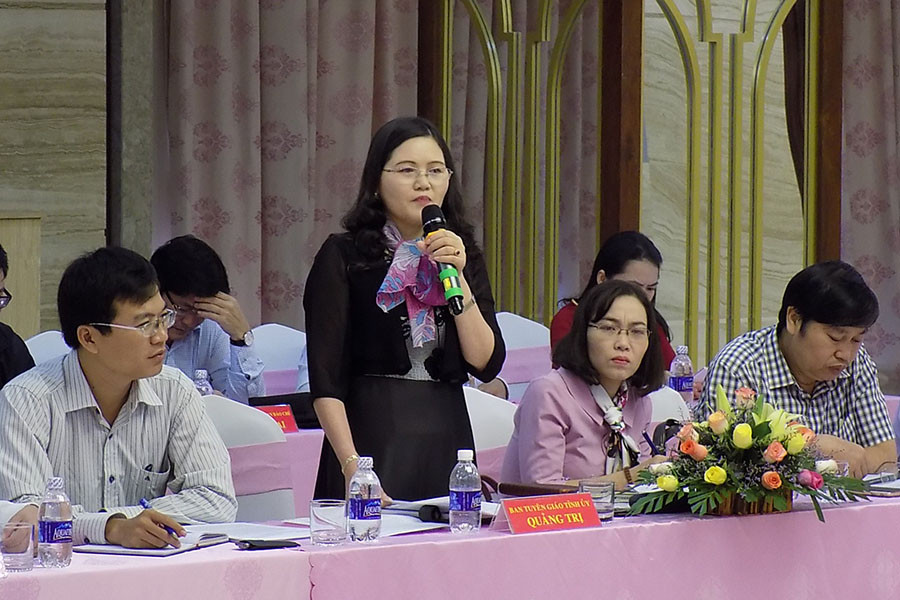 Ban tuyên giáo các tỉnh, thành phố phát biểu tại hội nghị 