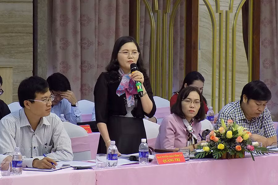 Ban tuyên giáo các tỉnh, thành phố phát biểu tại hội nghị 