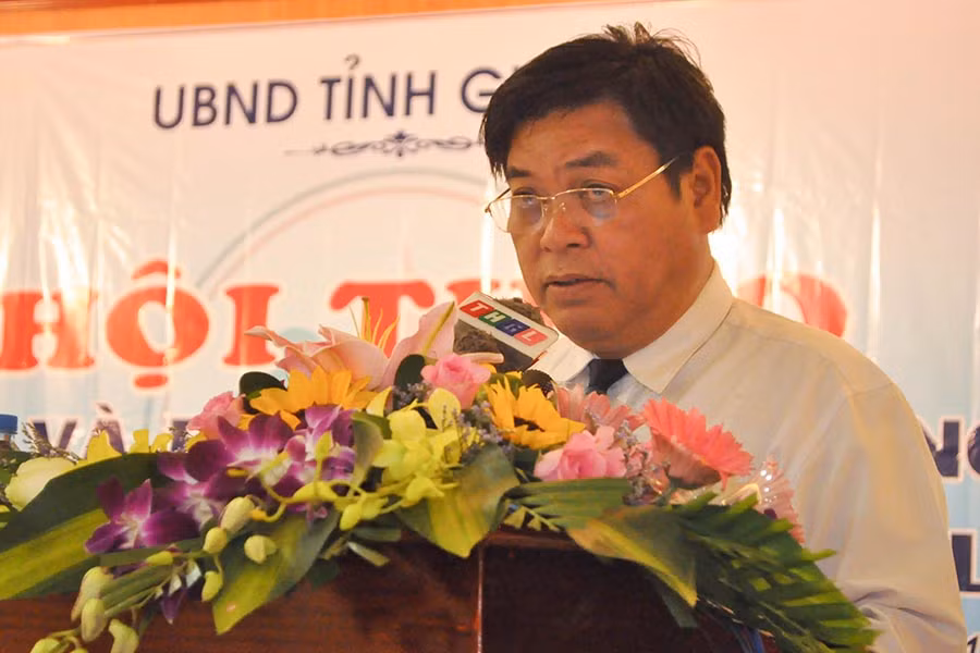 Ông Kpa Thuyên-Phó Chủ tịch UBND tỉnh phát biểu khai mạc Hội thảo. Ảnh: Trần Dung