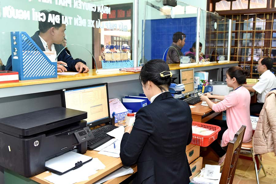  Bộ phận “Một cửa” của Sở Giao thông-Vận tải. Ảnh: Đ.T