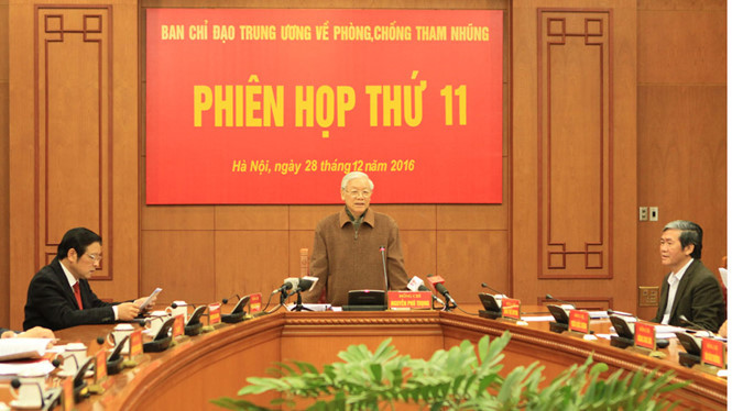 Tổng bí thư Nguyễn Phú Trọng phát biểu chỉ đạo tại Phiên họp thứ 11. Tổng bí thư Nguyễn Phú Trọng phát biểu chỉ đạo tại Phiên họp thứ 11.