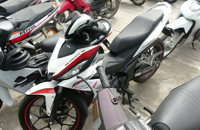Chiếc xe máy được công an thu hồi