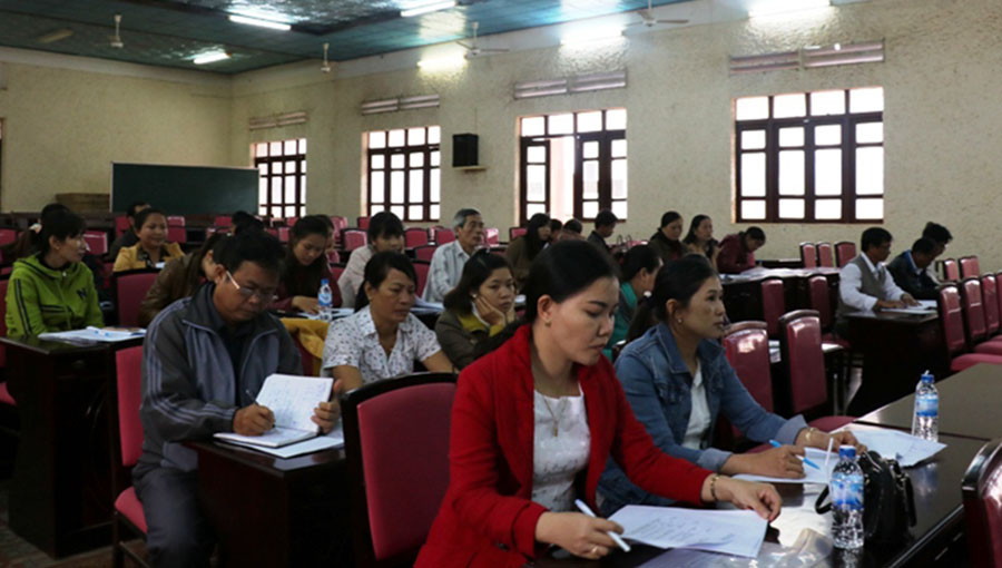 Các học viên tham gia lớp tập huấn. Ảnh: H.T Các học viên tham gia lớp tập huấn. Ảnh: H.T