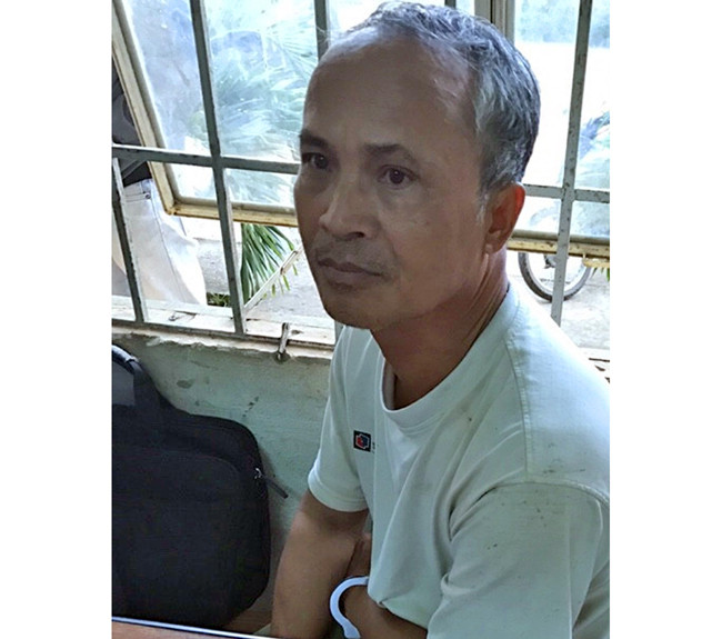 Nghi phạm Kiều Quang Khải tại cơ quan Công an.