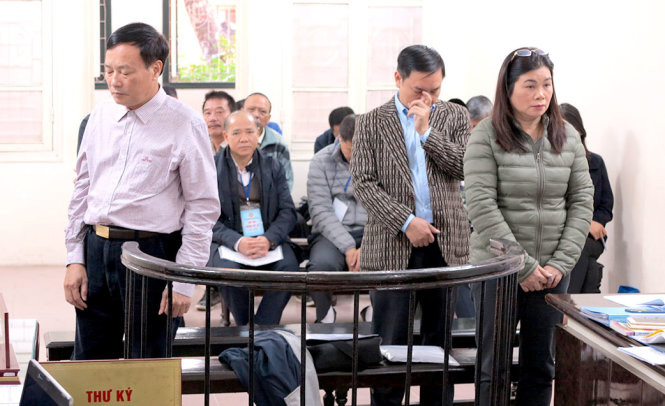 Các bị cáo tại tòa Các bị cáo tại tòa