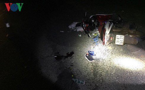 Hiện trường vụ tai nạn.